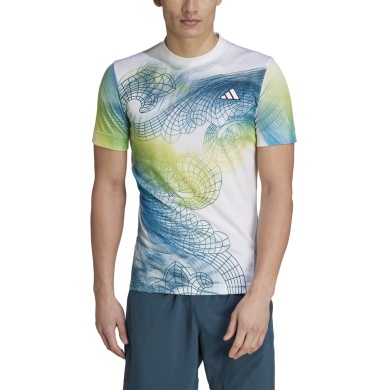 adidas Tennis T-shirt Printed Pro HEAT.RDY white/multicoloured Men